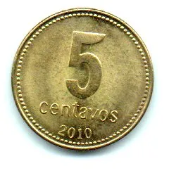 Argentina - 2010 - 5 Centavos - Sob