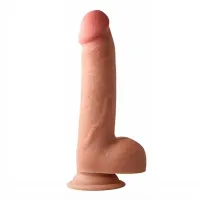  X MAN PRÓTESE COM ESCROTO, CINTA E VENTOSA 17CM - Foto 2