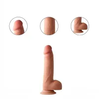  X MAN PRÓTESE COM ESCROTO, CINTA E VENTOSA 17CM - Foto 4