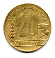 Argentina - 1950 - 20 Centavos - Foto 2