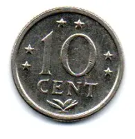 Antilhas Holandesas - 1971 - 10 Cent - Foto 2