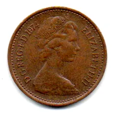 Reino Unido - 1974 - 1/2 Penny