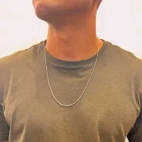 Corrente de prata 950 alongada 60 cm  - 210270 - Foto 2