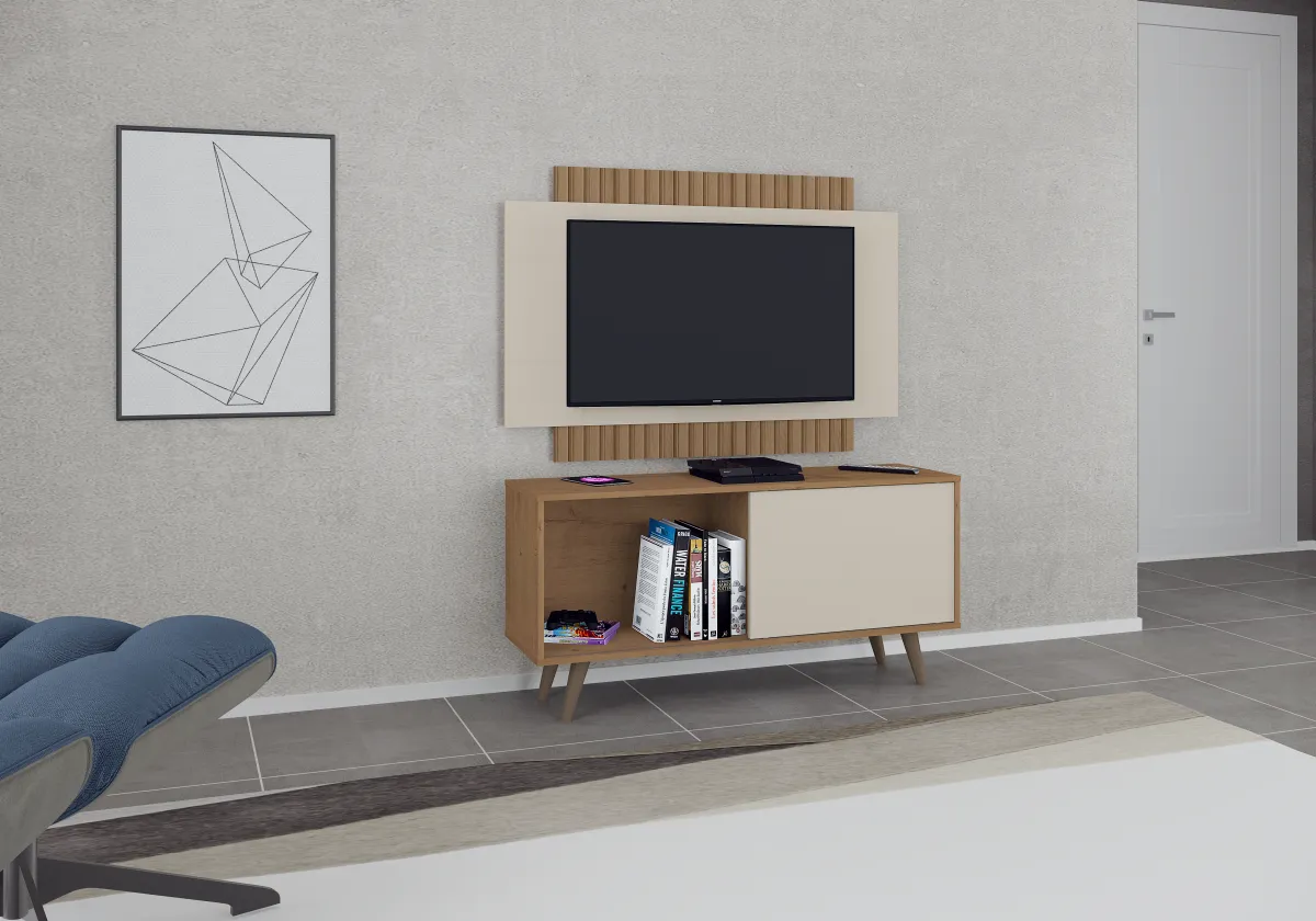 Rack com Painel Malaga TV 50 Largura 1.19 Imagem