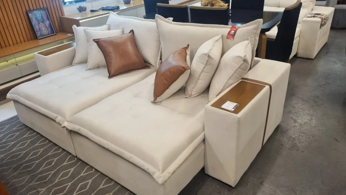 Sofá Cama retratil e reclinavel valencia/Tebas 250cm