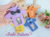 G1.695 Gabarito de Moldes em MDF Chaveiro Camisa - Foto 2