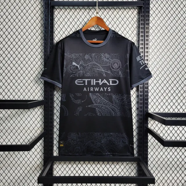 Camisa Manchester City Especial Preta 23/24 Torcedor Masculina Imagem