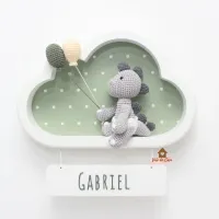 Dinossauro - Nuvem M Branca - Porta Maternidade - Foto 5