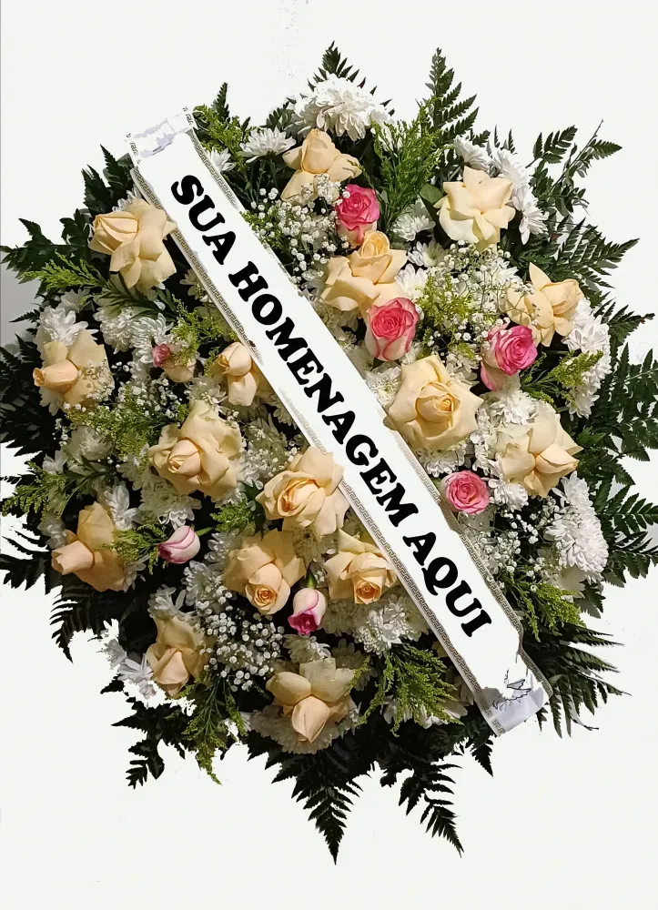 Coroa de Flores Premium Rosada | Florianópolis - Biguaçu - São José - Palhoça