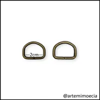 MEIA ARGOLA DE METAL 2cm - Foto 2