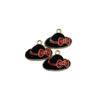 Pingente chapeu preto com vermelho