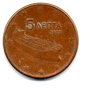 Grécia - 2002 - 5 Euro Cent