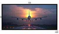 Quadro Decorativo Avião de Passageiros 130x60 Moldura preta 2x2 cm - Foto 3