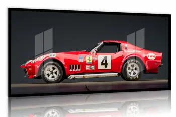 Quadro Decorativo C3 Chevy Corvette Carro Sport 130x60 preta 2x2 cm
