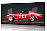 Quadro Decorativo C3 Chevy Corvette Carro Sport 130x60 preta 2x2 cm - Foto 2