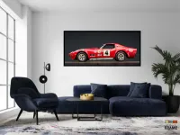 Quadro Decorativo C3 Chevy Corvette Carro Sport 130x60 preta 2x2 cm - Foto 4