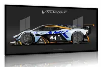 Quadro Decorativo Carro Aston Martin130x60 com moldura preta 2x2 cm