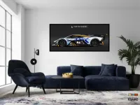 Quadro Decorativo Carro Aston Martin130x60 com moldura preta 2x2 cm - Foto 4