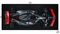 Quadro Decorativo Carro Audi F1 Corrida GP 130x60 moldura preta 2x2 cm - Foto 3