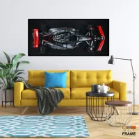 Quadro Decorativo Carro Audi F1 Corrida GP 130x60 moldura preta 2x2 cm - Foto 7