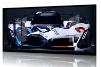 Quadro Decorativo Carro BMW Corrida Conceito 130x60 moldura preta 2x2 cm - Foto 2