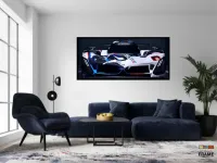 Quadro Decorativo Carro BMW Corrida Conceito 130x60 moldura preta 2x2 cm - Foto 4
