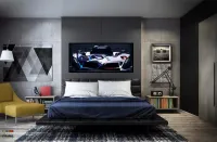 Quadro Decorativo Carro BMW Corrida Conceito 130x60 moldura preta 2x2 cm - Foto 6