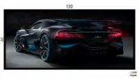 Quadro Decorativo Carro Bugatti Divo sport 130x60 moldura preta 2x2 cm - Foto 3
