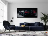 Quadro Decorativo Carro Bugatti Divo sport 130x60 moldura preta 2x2 cm - Foto 4