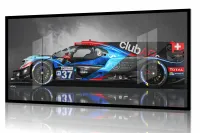 Quadro Decorativo Carro Corrida Alpine A480 130x60 moldura preta 2x2 cm - Foto 2