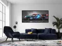 Quadro Decorativo Carro Corrida Alpine A480 130x60 moldura preta 2x2 cm - Foto 4