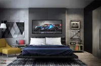 Quadro Decorativo Carro Corrida Alpine A480 130x60 moldura preta 2x2 cm - Foto 6