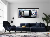 Quadro Decorativo Carro de Corrida Porsche 130x60 com moldura preta 2x2 cm - Foto 4
