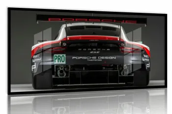 Quadro Decorativo Carro de Luxo Porsche 130x60 Moldura preta 2x2 cm