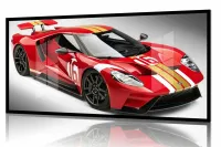 Quadro Decorativo Carro de Pista Ford 130x60 com moldura preta 2x2 cm - Foto 2