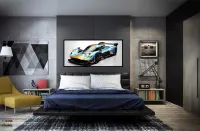 Quadro Decorativo Carro de Rua Aston Martin 130x60 com moldura preta 2x2 cm - Foto 6