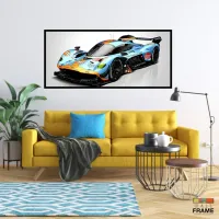 Quadro Decorativo Carro de Rua Aston Martin 130x60 com moldura preta 2x2 cm - Foto 7