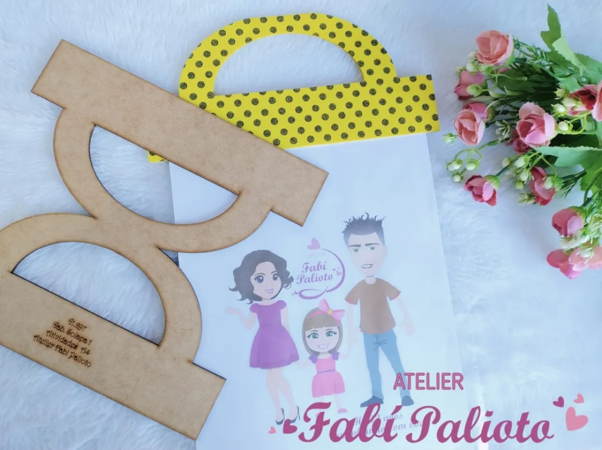 G1.697 Gabarito de Moldes em MDF Solapa 1  - Atividades A4 Imagem