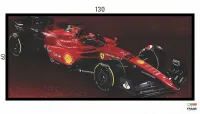 Quadro Decorativo Carro F1 Ferrari Gp 130x60 Moldura preta 2x2 cm - Foto 3