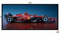 Quadro Decorativo Carro F1 Ferrari Gp Miami Corrida Azul 130x60 Moldura preta 2x2 cm - Foto 3