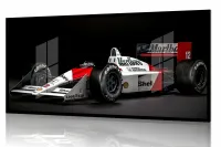 Quadro Decorativo Carro F1 Honda Marlboro Corrida 130x60 Moldura preta 2x2 cm - Foto 2