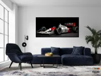 Quadro Decorativo Carro F1 Honda Marlboro Corrida 130x60 Moldura preta 2x2 cm - Foto 4