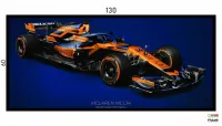 Quadro Decorativo Carro F1 MClaren MCL34 Corrida 130x60 moldura preta 2x2 cm - Foto 3