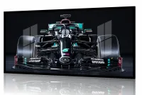 Quadro Decorativo Carro F1 Mercedes GP Corrida 130x60 Moldura preta 2x2 cm - Foto 2