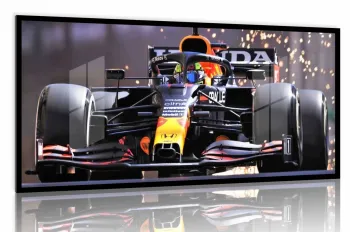 Quadro Decorativo Carro F1 na Pista Corrida Redbull 130x60 preta 2x2 cm