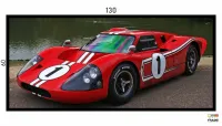 Quadro Decorativo Carro Ford GT40 1967 Corrida 130x60 moldura preta 2x2 cm - Foto 3