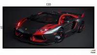 Quadro Decorativo Carro Lamborghini Aventador Armagedon 130x60 preta 2x2 cm - Foto 3