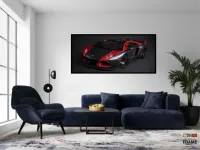 Quadro Decorativo Carro Lamborghini Aventador Armagedon 130x60 preta 2x2 cm - Foto 4