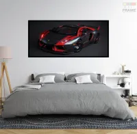 Quadro Decorativo Carro Lamborghini Aventador Armagedon 130x60 preta 2x2 cm - Foto 6