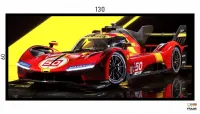 Quadro Decorativo Carro Marcas Ferrari corrida 130x60 Moldura preta 2x2 cm - Foto 3